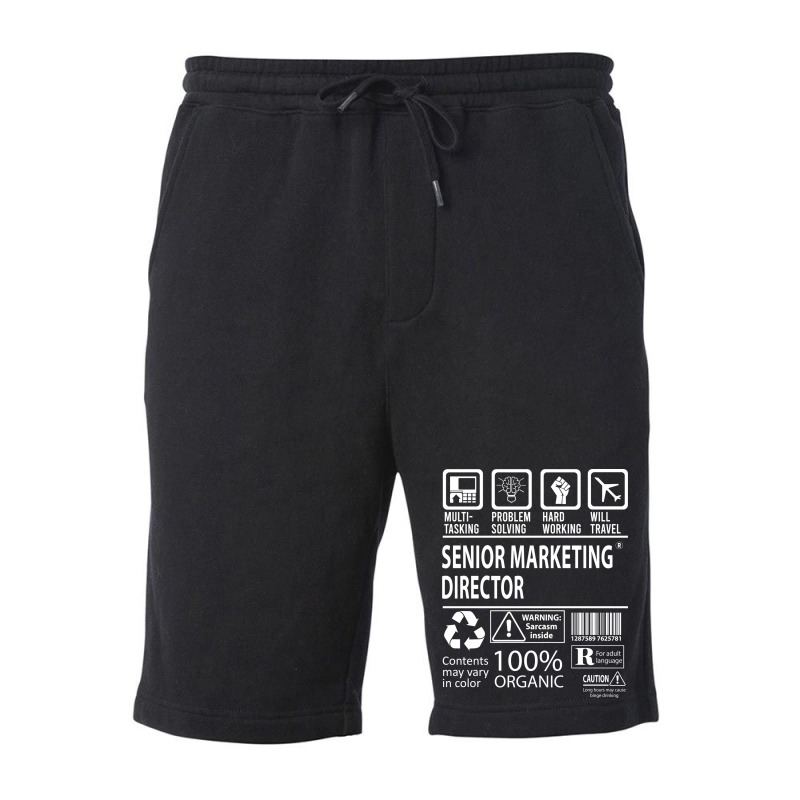 Senior Marketing Director T  Multitasking Certifie Fleece Short | Artistshot