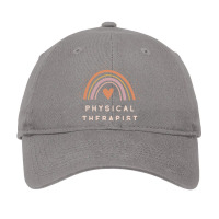 Physical Therapist Boho Casual Rainbow Dark Design Adjustable Cap | Artistshot