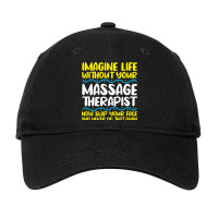 Massage Therapist Massage Therapy Funny Red Adjustable Cap | Artistshot