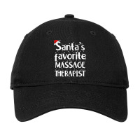 Santas Favorite Massage Therapist Funny Christmas Adjustable Cap | Artistshot