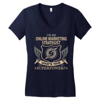 Online Marketing Strategist T  Superpower Gift Ite Women's V-neck T-shirt | Artistshot