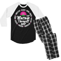 Massage Therapist Physical Therapy Tumblr Aestheti Men's 3/4 Sleeve Pajama Set | Artistshot