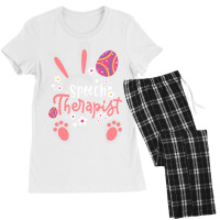 Bunny Speech Language Therapist Slp Happy Easter E Women's Pajamas Set | Artistshot