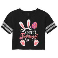 Bunny Speech Language Therapist Slp Happy Easter E Scorecard Crop Tee | Artistshot