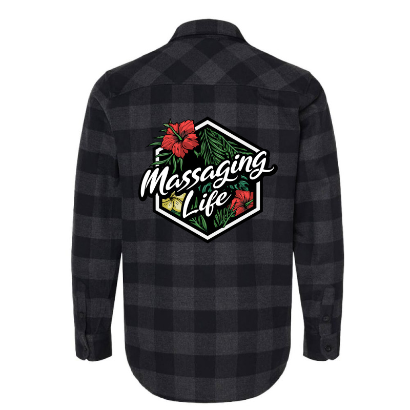 Floral Badge Massaging Life Nature Flannel Shirt by spaicperrasu | Artistshot