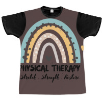 Physical Therapy Stretch Strength Restore Rainbow Graphic T-shirt | Artistshot