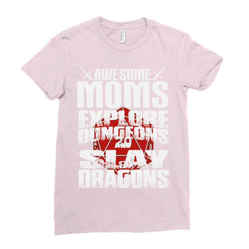 Awesome Moms Explore Dungeons And Slay Dragons Dun Ladies Fitted T-Shirt by bobsusherenm | Artistshot