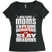 Awesome Moms Explore Dungeons And Slay Dragons Dun Women's Triblend Scoop T-shirt | Artistshot