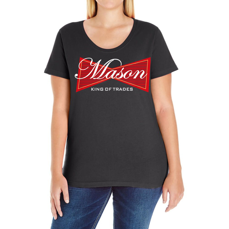 Funny Brick Mason T Shirt Bricklayer Masonry Gift Tee Ladies Curvy T-Shirt by men.adam | Artistshot