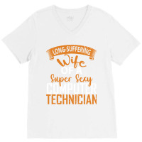 Helpdesk Support Wife, Computer Support Technician V-neck Tee | Artistshot