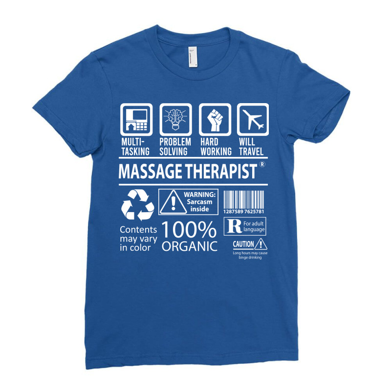 Massage Therapist T  Multitasking Certified Job Gi Ladies Fitted T-Shirt by gobydubachz | Artistshot