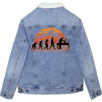 Physiotherapist Evolution Retro Physiotherapy Gift Unisex Sherpa-lined Denim Jacket | Artistshot