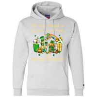 Massage Therapist Luck Coffee St Patricks Day Funn Champion Hoodie | Artistshot