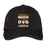 Hilarious Masseuse Dog Lover Quote Travel Vintage Cap | Artistshot