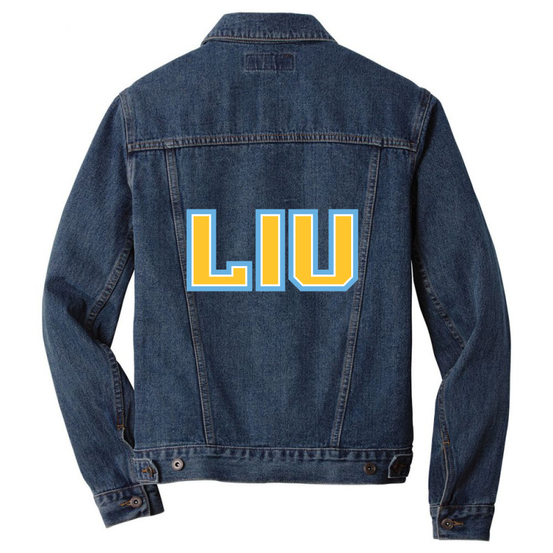 Liu Gold Wordmark Men Denim Jacket by SportZen | Artistshot