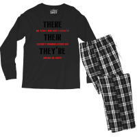 Funny Teacher Grammar Lesson | Black Men's Long Sleeve Pajama Set | Artistshot
