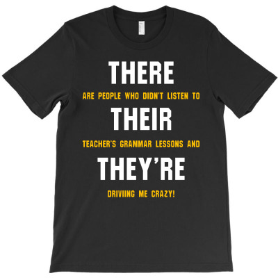 Funny Teacher Grammar Lesson T-shirt Designed By Waroenk Design