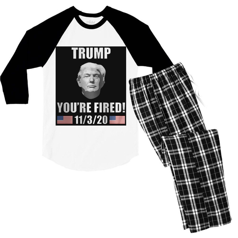 Trump You're Fired Men's 3/4 Sleeve Pajama Set | Artistshot