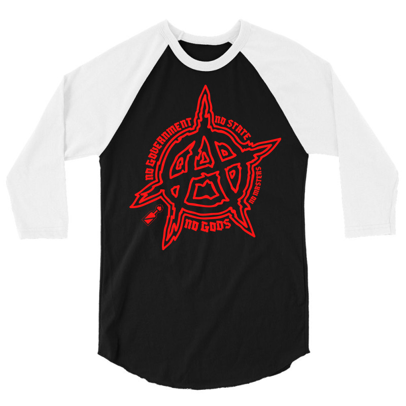 Anarchy Symbol Anarchist 70s 3/4 Sleeve Shirt by zeynelntiwaam | Artistshot