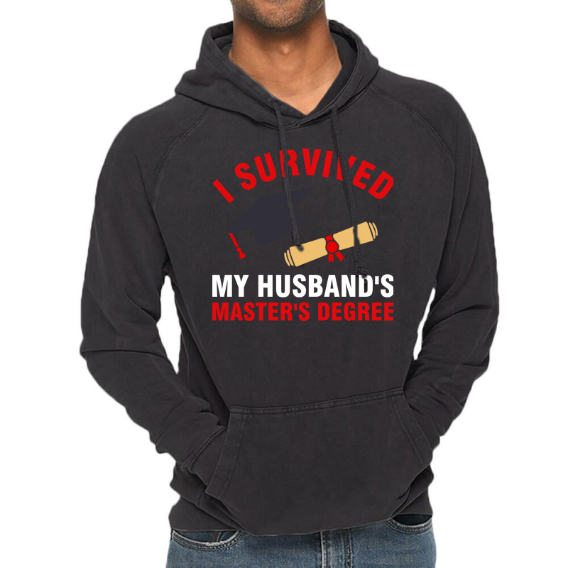 I Survived My Husbands Masters Degree Hipster Vintage Hoodie by zeynelntiwaam | Artistshot