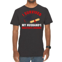 I Survived My Husbands Masters Degree Hipster Vintage T-shirt | Artistshot