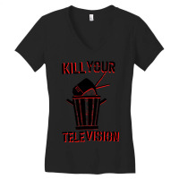 Kill Your Television 70s Women's V-neck T-shirt | Artistshot