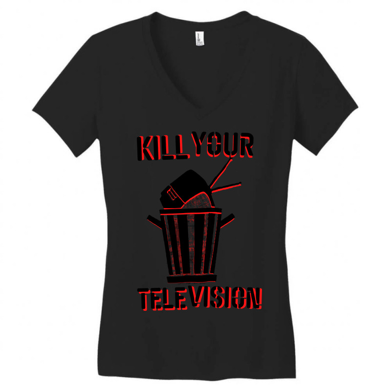 Kill Your Television 70s Women's V-Neck T-Shirt by hilenjernz | Artistshot