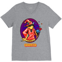 Orko 70s Red V-neck Tee | Artistshot