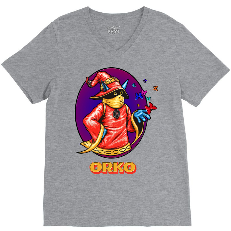 Orko 70s Red V-neck Tee | Artistshot