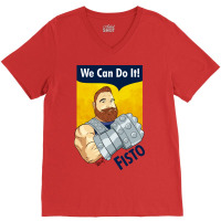 We Can Do It Fisto V-neck Tee | Artistshot