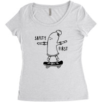 Protect Yourself Funny Skateboard Women's Triblend Scoop T-shirt | Artistshot