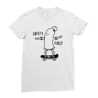 Protect Yourself Funny Skateboard Ladies Fitted T-shirt | Artistshot