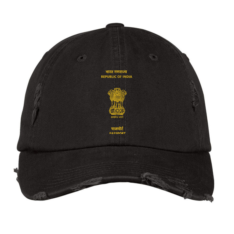 India  Vintage Look Passport Design Vintage Cap by MartisArt | Artistshot