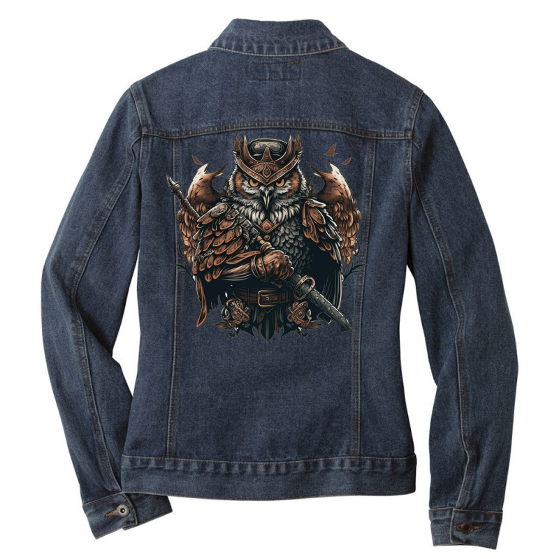 Owl Master Angry Ladies Denim Jacket by AustinBranch111 | Artistshot