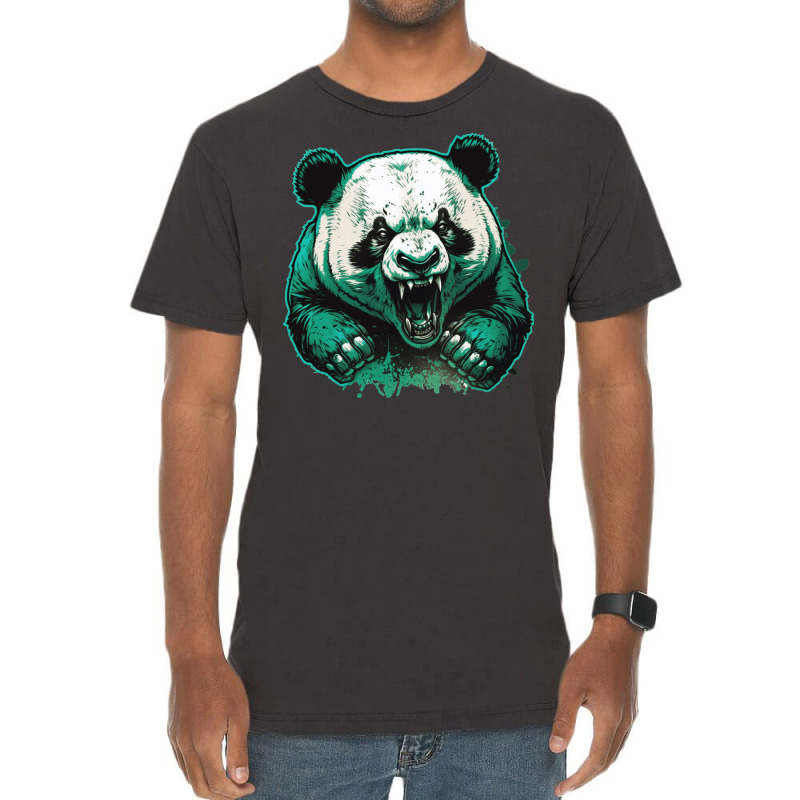 Panda Angry Vintage T-Shirt by YaelWorkman180 | Artistshot