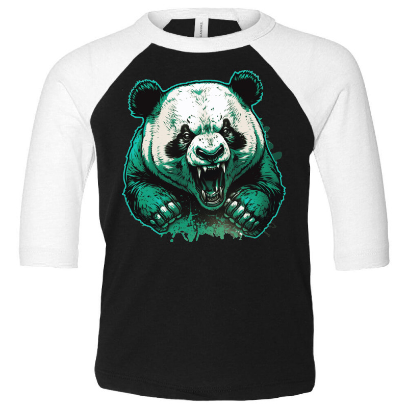 Panda Angry Toddler 3/4 Sleeve Tee by YaelWorkman180 | Artistshot