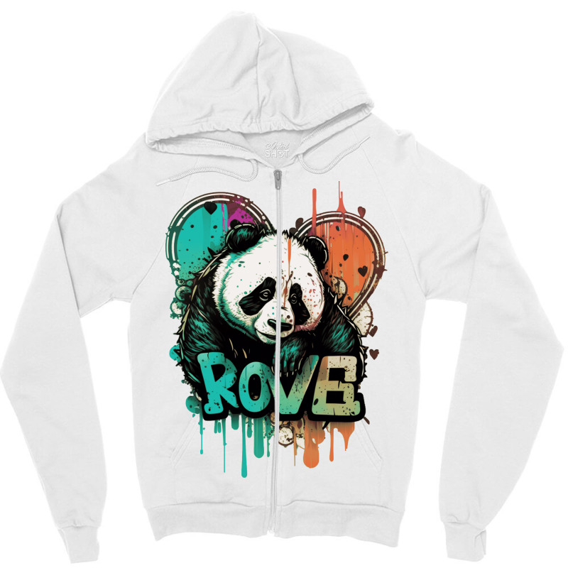 Panda Crush Love Zipper Hoodie by NissimHouston109 | Artistshot