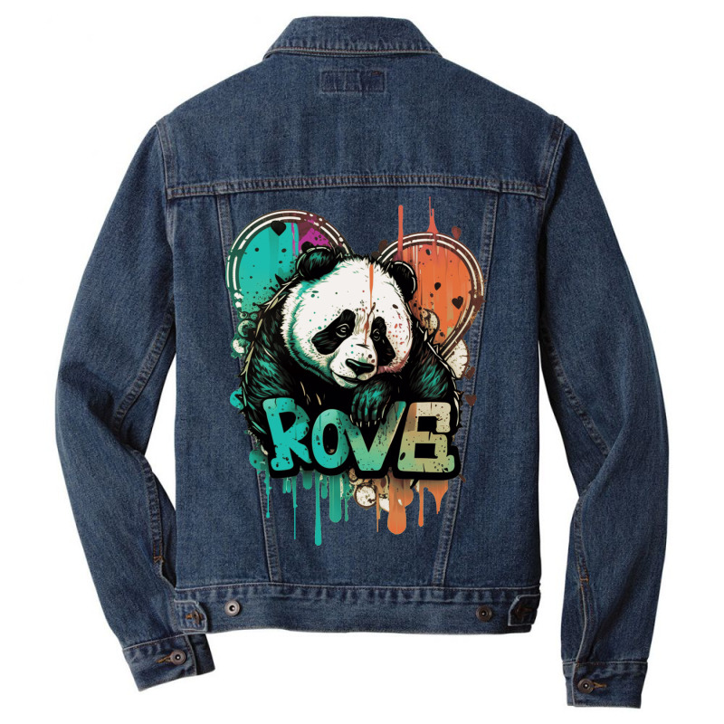 Panda Crush Love Men Denim Jacket by NissimHouston109 | Artistshot