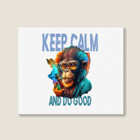 Keep Calm And Do Good Landscape Canvas Print | Artistshot