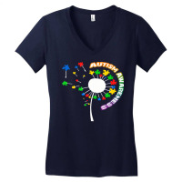 Autism Awareness T  Shirt Autism T  Shirt Autism Dandelion Flower Puzz Women's V-neck T-shirt | Artistshot