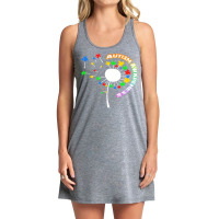 Autism Awareness T  Shirt Autism T  Shirt Autism Dandelion Flower Puzz Tank Dress | Artistshot