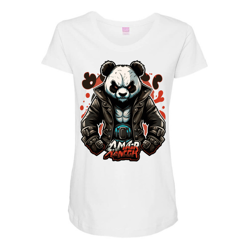 Panda Master Angry Maternity Scoop Neck T-shirt by Katoslass180 | Artistshot