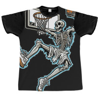 Skeleton Shoot Dunk Basketball Graphic T-shirt | Artistshot