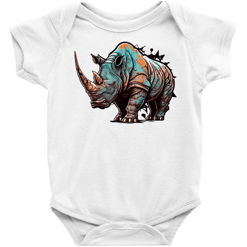 Rhinoceros Angry Baby Bodysuit by ConnorOlson191 | Artistshot