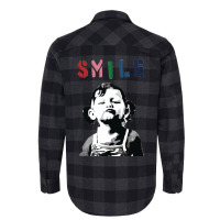 Banksy Graffiti Quote Smile With Girl Flannel Shirt | Artistshot