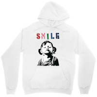 Banksy Graffiti Quote Smile With Girl Unisex Hoodie | Artistshot