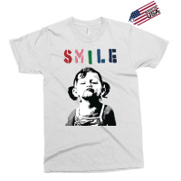 Banksy Graffiti Quote Smile With Girl Exclusive T-shirt | Artistshot