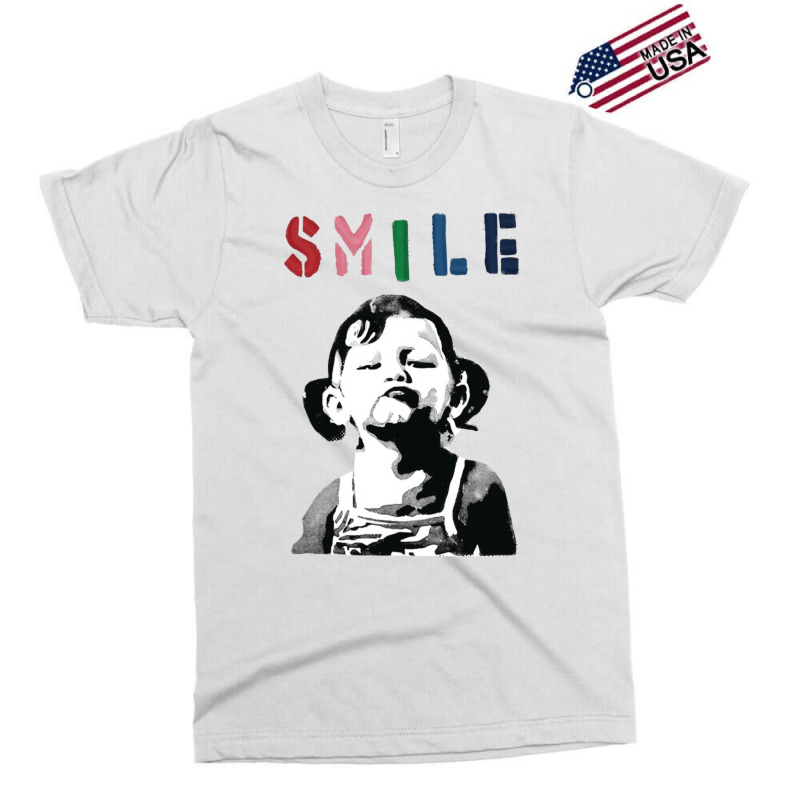 Banksy Graffiti Quote Smile With Girl Exclusive T-shirt by wiliamgelas | Artistshot