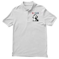 Banksy Graffiti Quote Smile With Girl Men's Polo Shirt | Artistshot