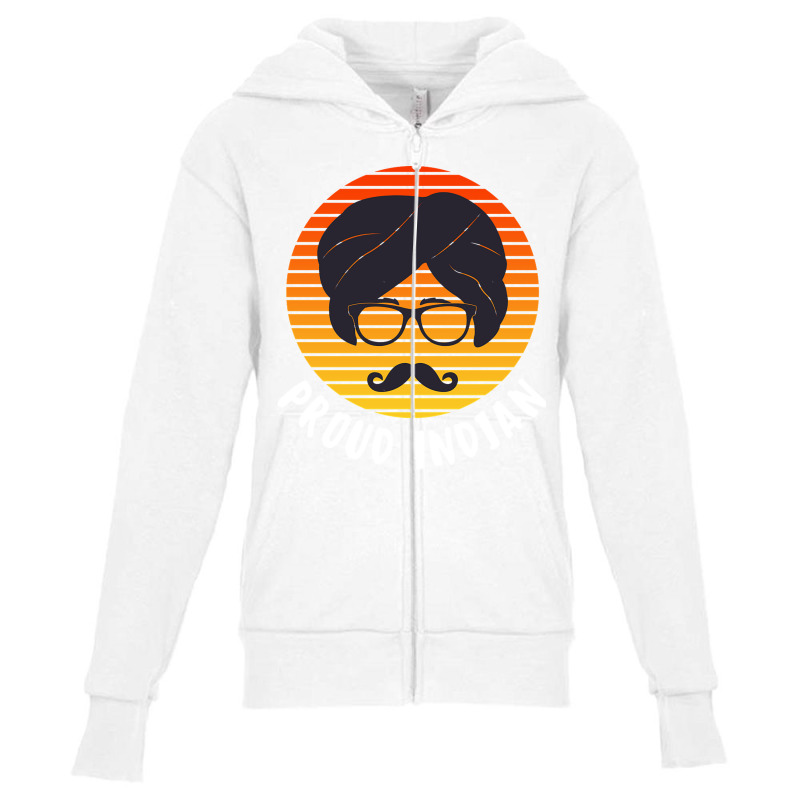 Proud Indian I Love India Youth Zipper Hoodie by JOHN CHAVEZ | Artistshot